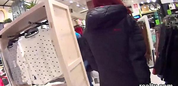  Adorable czech girl was tempted in the mall and rode in pov